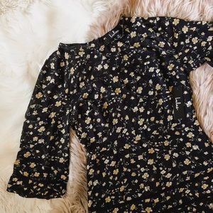 NWT Lulu’s Black Floral Dress